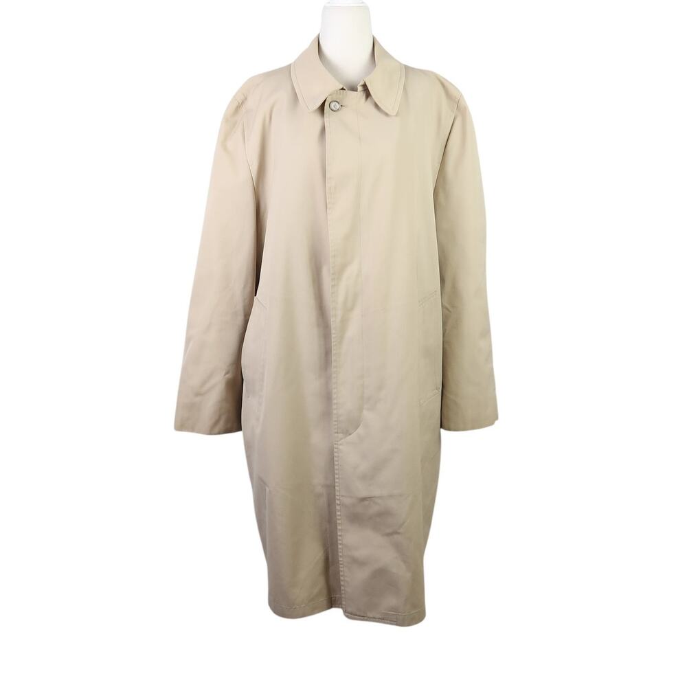 Vintage London Fog khaki tan mid-length trench coat Mens 44 Regular